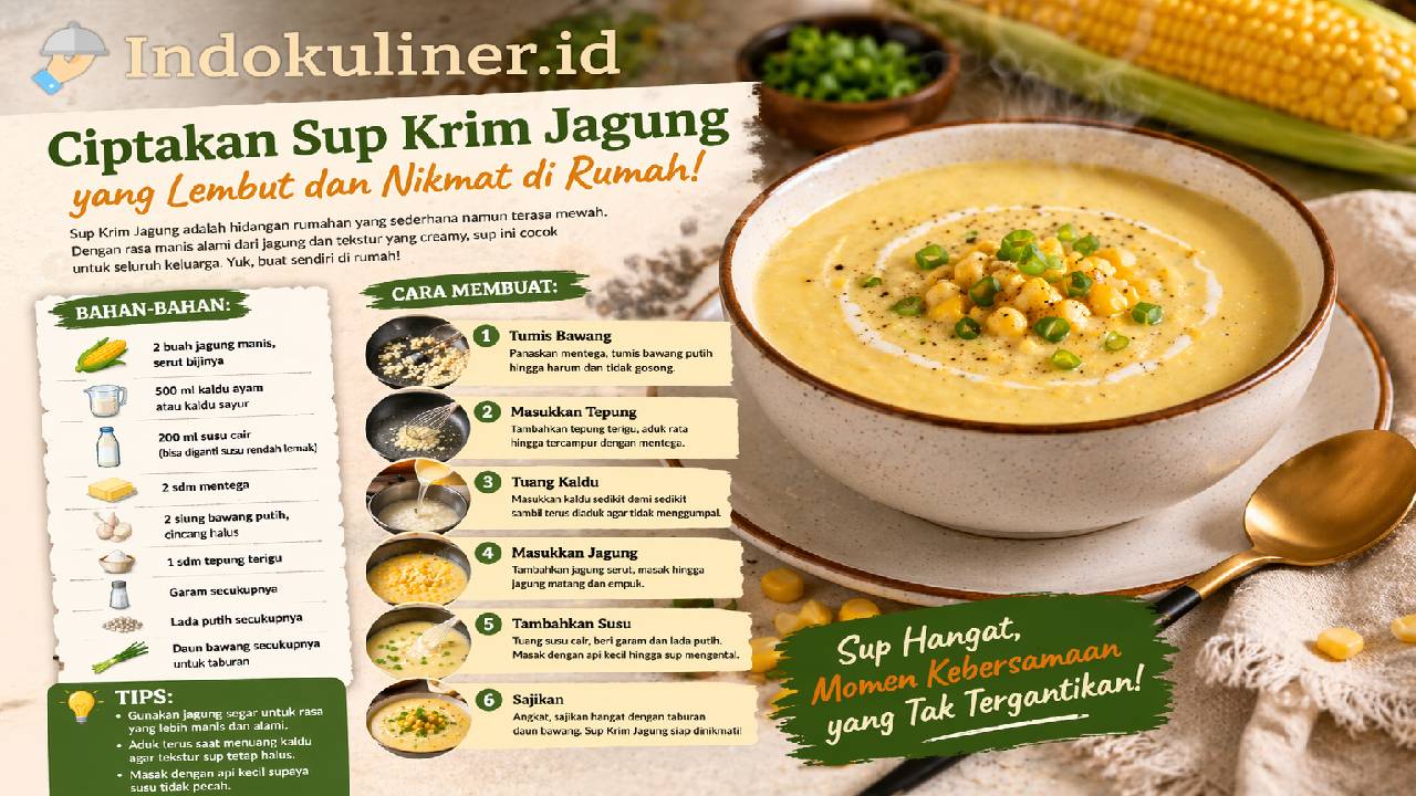 Ciptakan Sup Krim Jagung yang Lembut dan Nikmat di Rumah