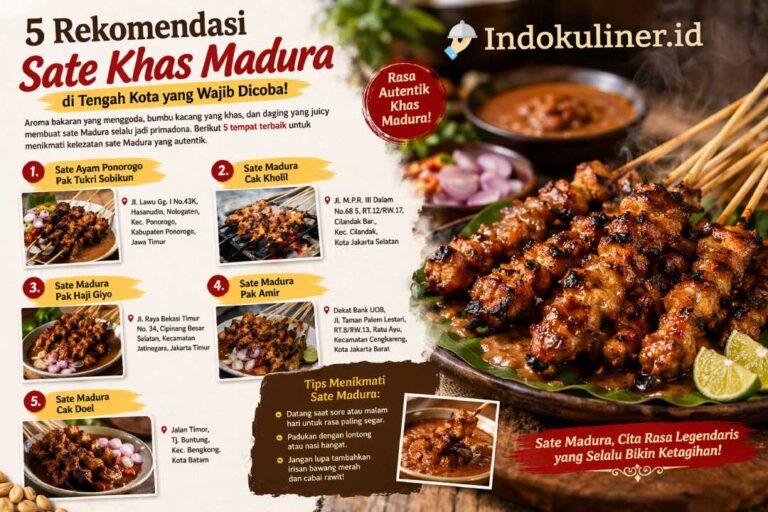 Makan Sate Khas Madura di Tengah Kota: 5 Tempat Rekomendasi Terbaik