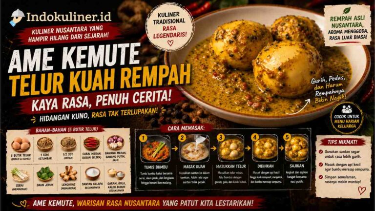 Ame Kemute, Resep Kuliner Kuno Nusantara yang Hampir Hilang