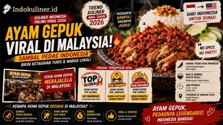 Ayam Gepuk Viral di Malaysia 2026, Sambal Pedas Indonesia Jadi Buruan