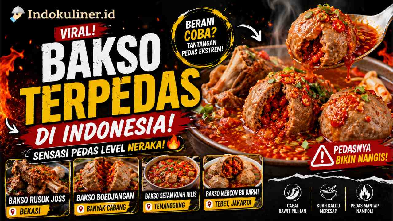 Bakso Pedas di Indonesia Viral 2026, Pecinta Pedas Wajib Coba