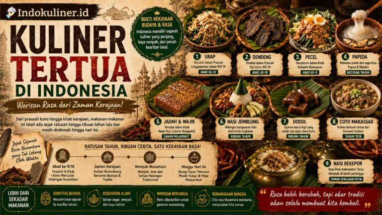 Kuliner Tertua di Indonesia, Warisan Makanan Kuno Sejak Zaman Kerajaan