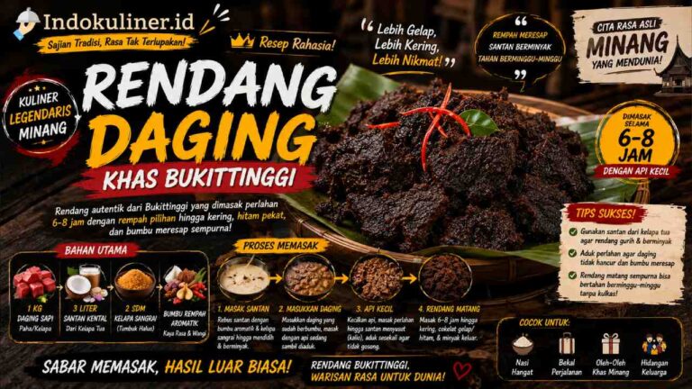 Rendang Daging khas Bukittinggi, Rendang Hitam Kering yang Kaya Rempah