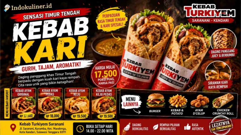 Sensasi Gurih Kebab Kari Turkiyem Saranani yang Melekat di Lidah