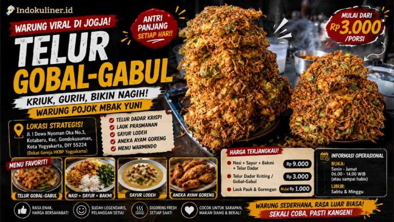 Warung Pojok Mbak Yuni Jogja, Specialis Telur Gobal-Gabul