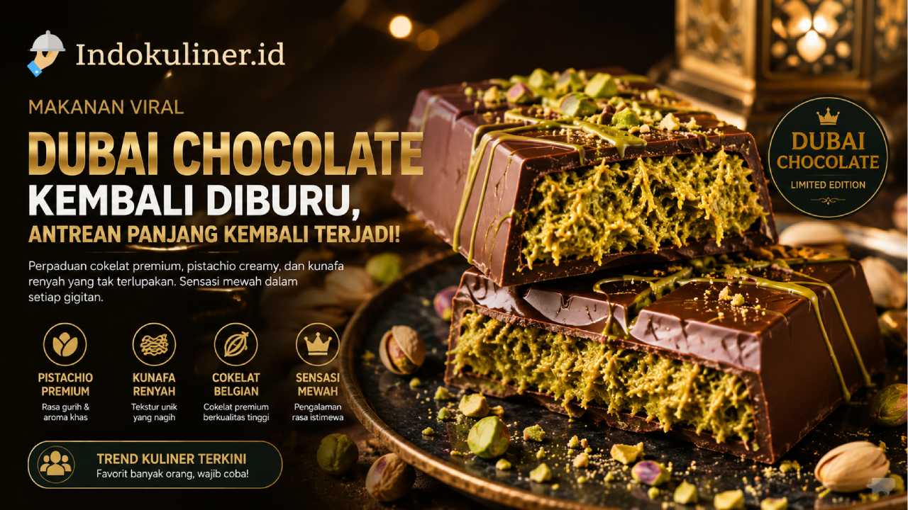 Dubai Chocolate Kembali Diburu, Antrean Panjang Kembali Terjadi