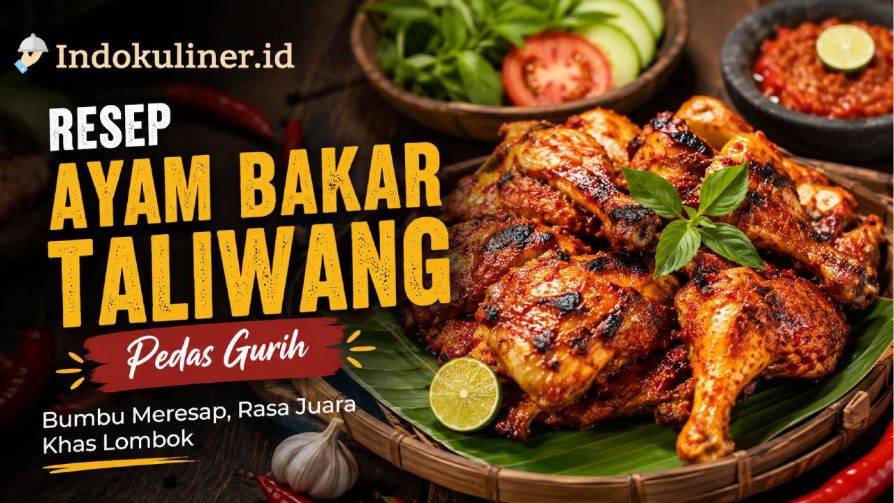 Resep Ayam Bakar Taliwang Pedas Gurih dengan Bumbu Meresap