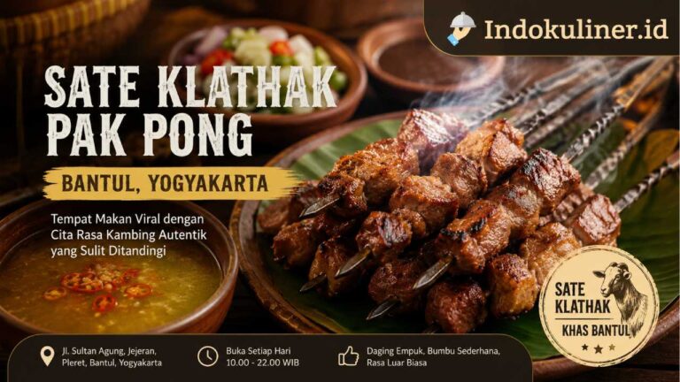 Sate Klathak Pak Pong Bantul, Tempat Makan Viral dengan Cita Rasa Kambing Autentik