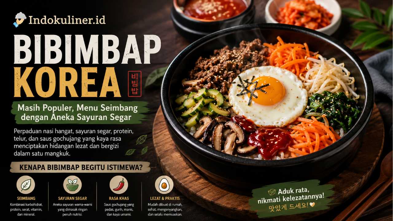 Bibimbap Korea Masih Populer, Menu Seimbang dengan Aneka Sayuran Segar