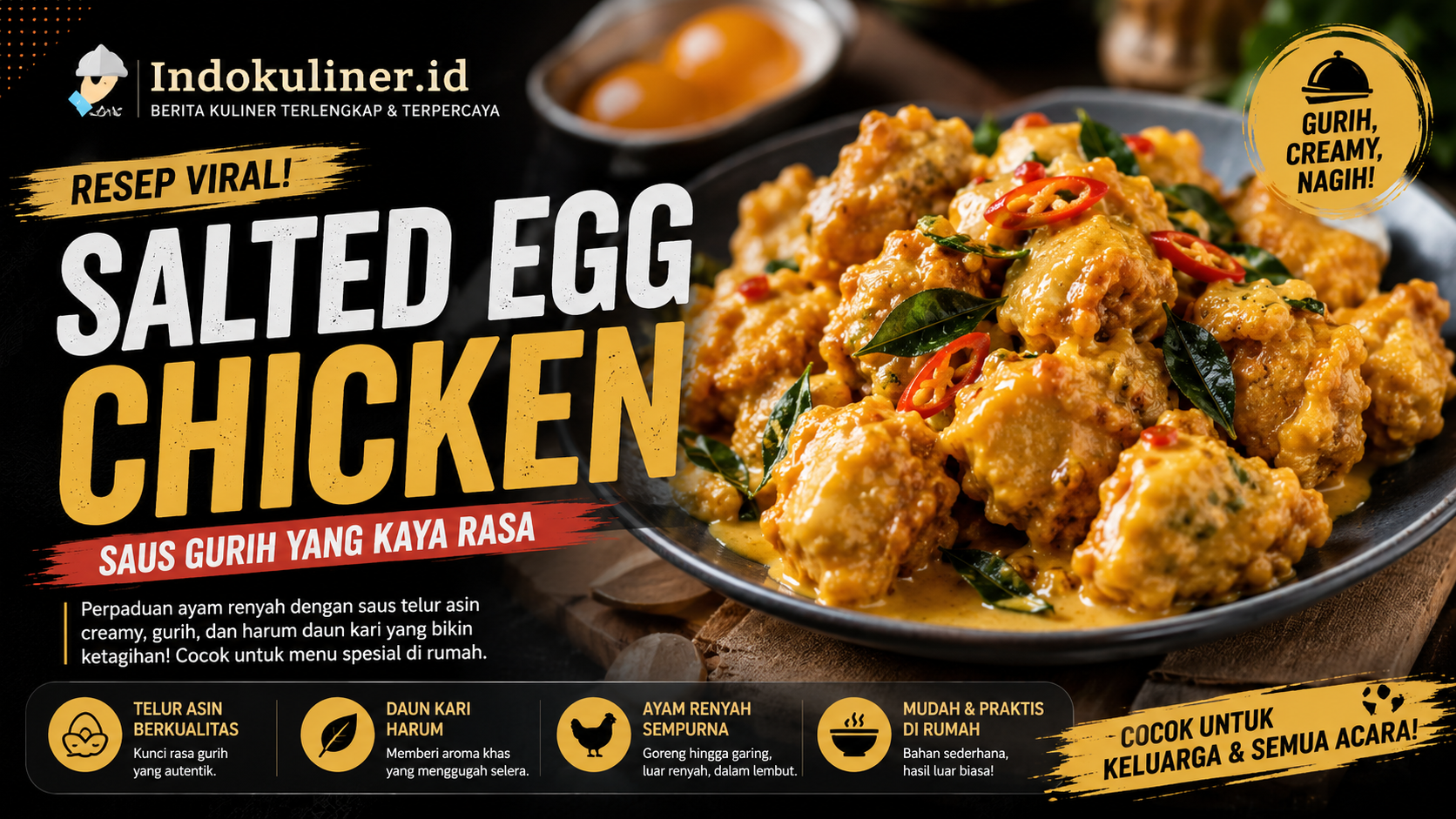 Resep Salted Egg Chicken Viral, Saus Gurih yang Kaya Rasa