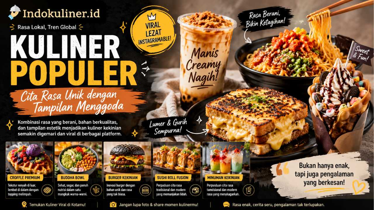 Kuliner yang Sedang Populer, Cita Rasa Unik dengan Tampilan Menggoda