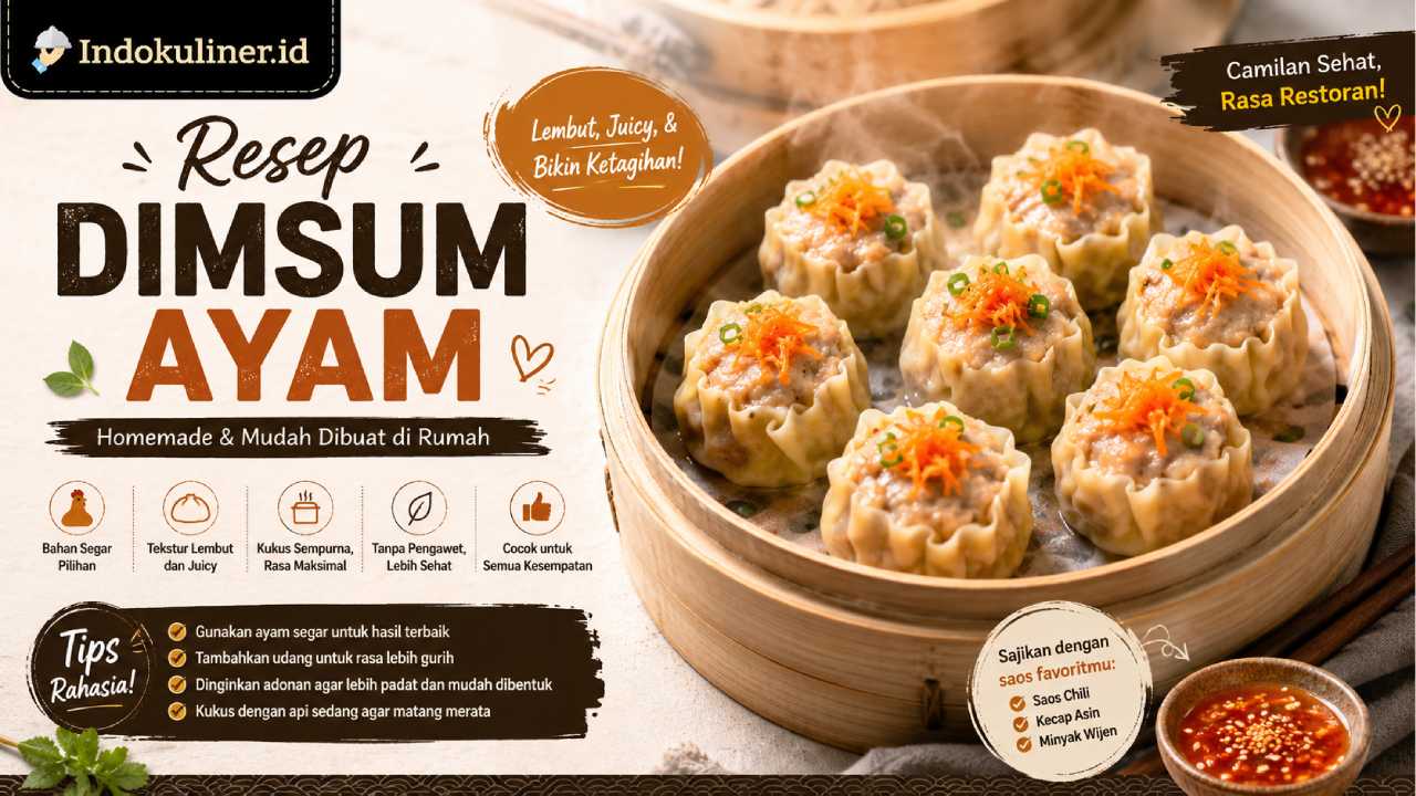 Resep Dimsum Ayam Homemade yang Lembut dan Juicy