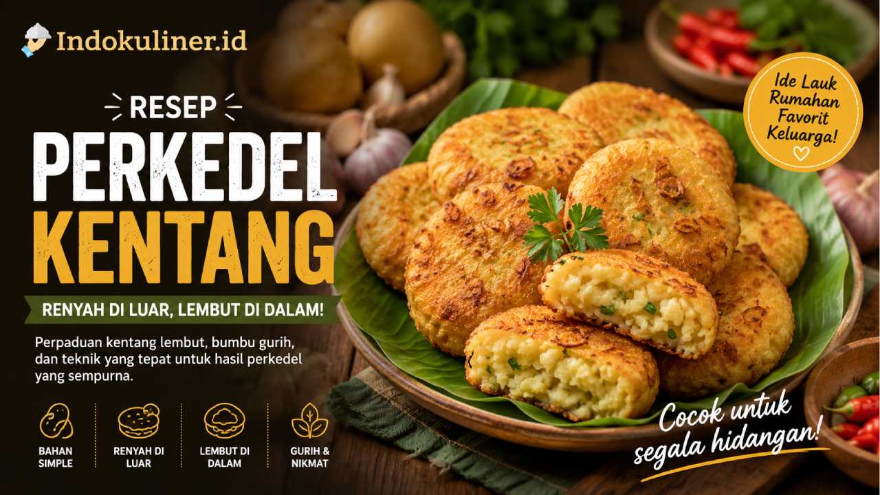 Resep Perkedel Kentang Renyah di Luar dan Lembut di Dalam, Mudah Dibuat di Rumah