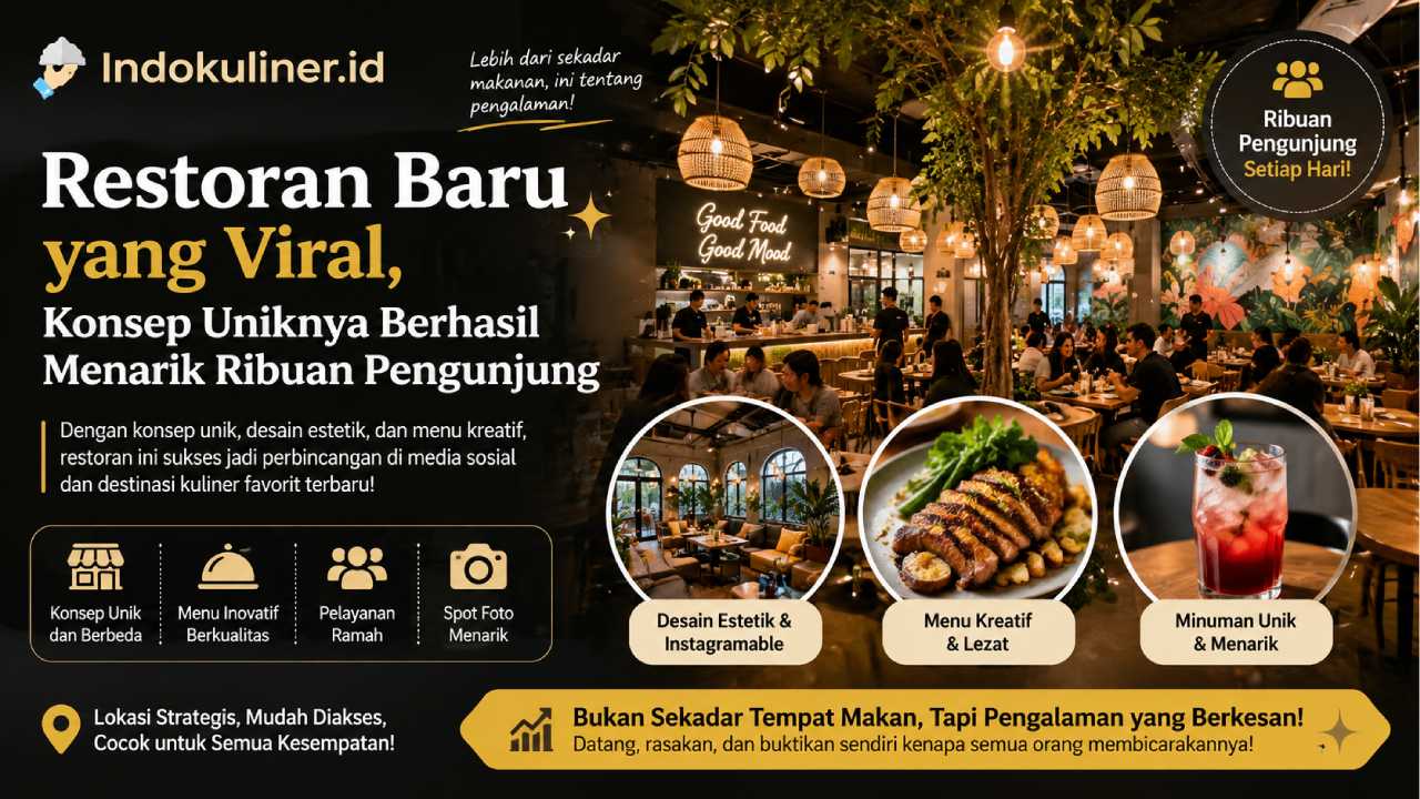 Restoran Baru yang Viral, Konsep Uniknya Berhasil Menarik Ribuan Pengunjung