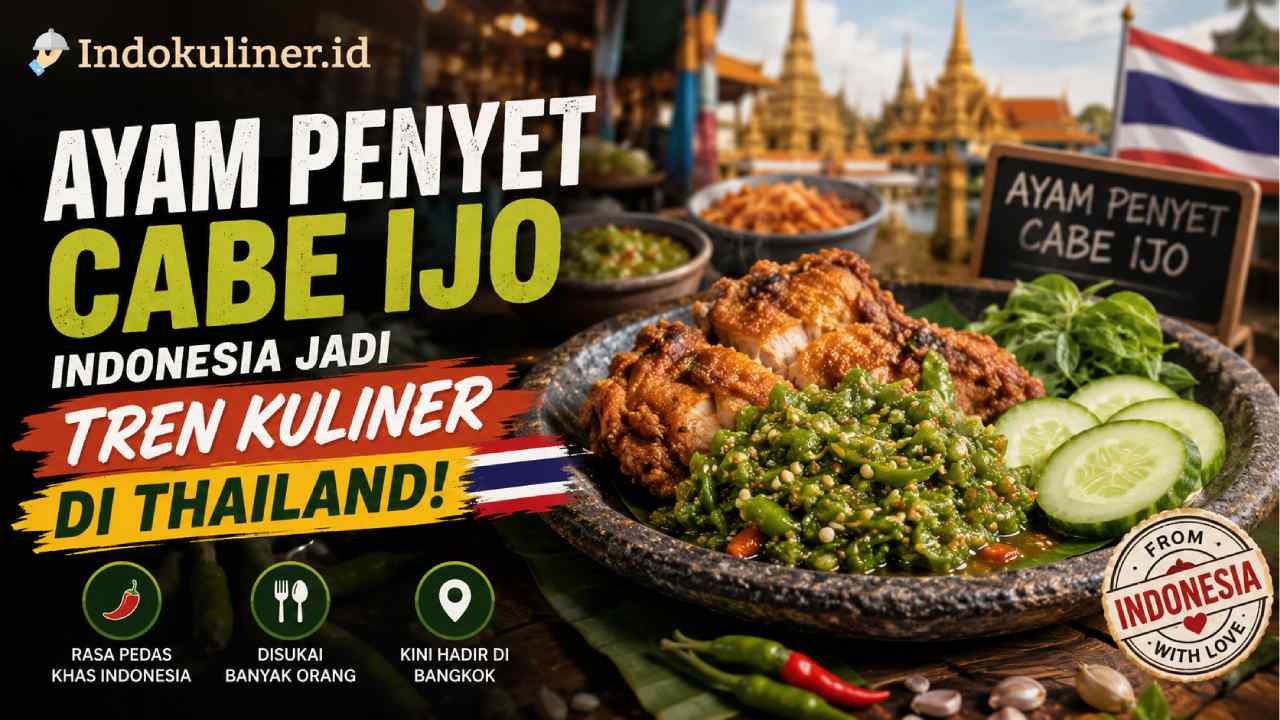 Ayam Penyet Cabe Ijo Indonesia Jadi Tren Kuliner di Thailand