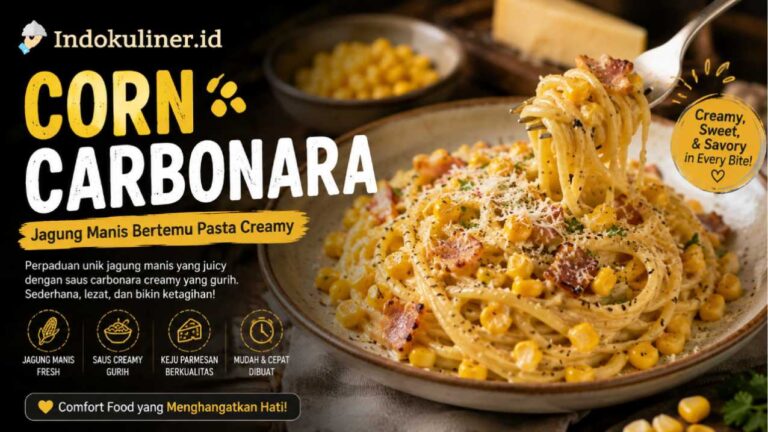 Corn Carbonara Mencuri Perhatian, Jagung Manis Bertemu Pasta Creamy