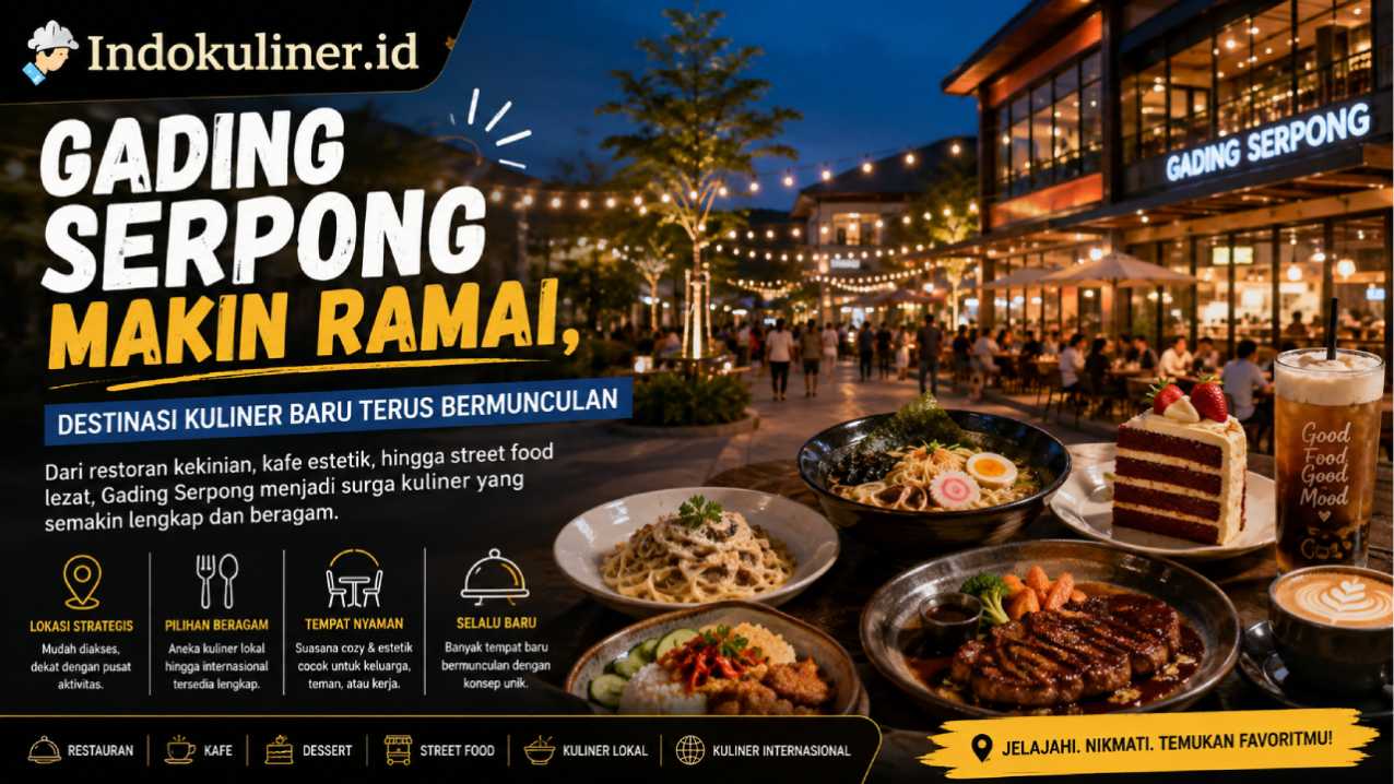 Gading Serpong Makin Ramai, Destinasi Kuliner Baru Terus Bermunculan