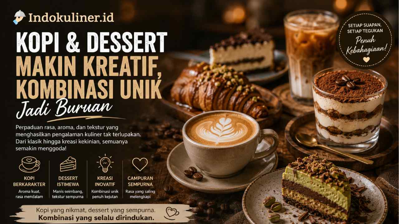 Kopi dan Dessert Makin Kreatif, Kombinasi Unik Jadi Buruan