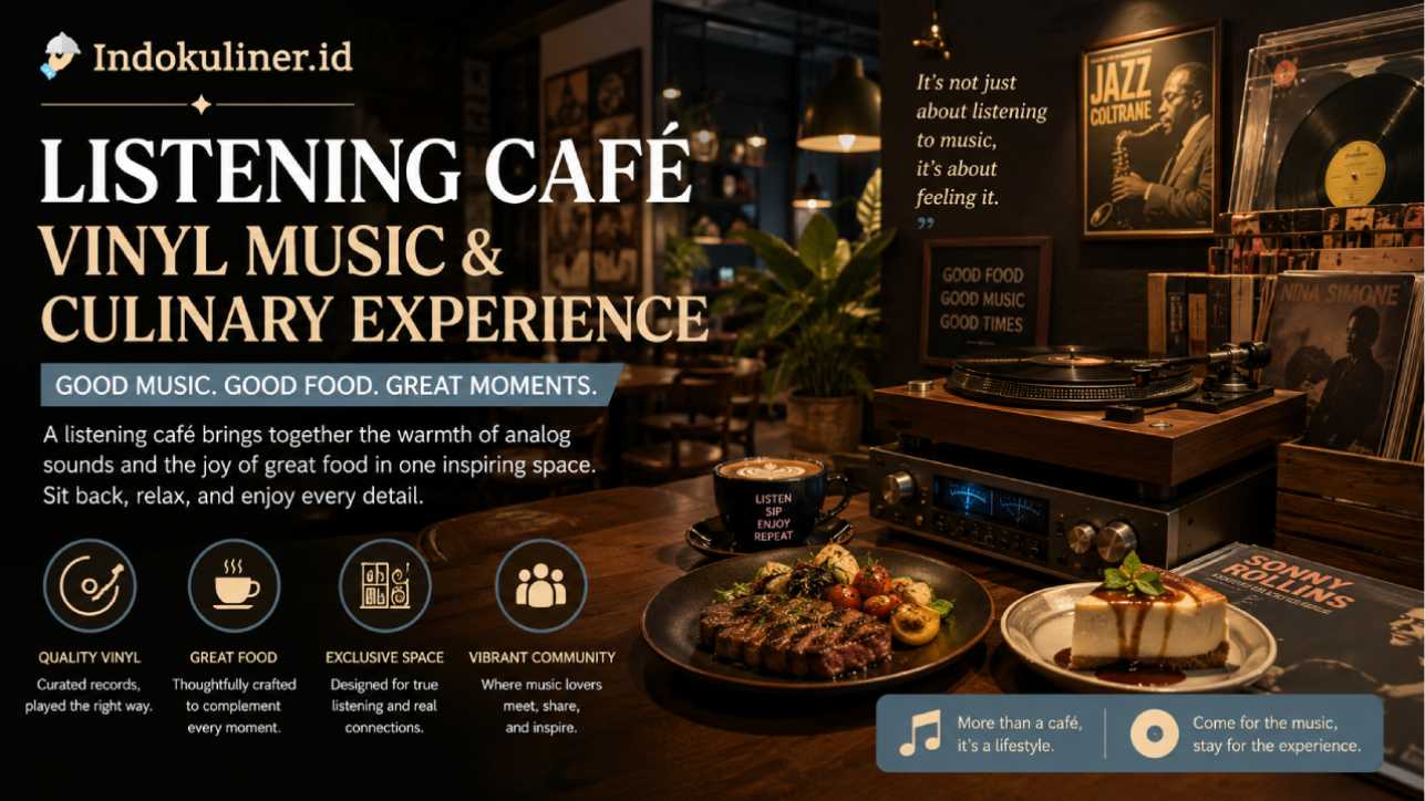 Listening Café Menggabungkan Musik Vinyl dan Pengalaman Kuliner dalam Satu Ruang