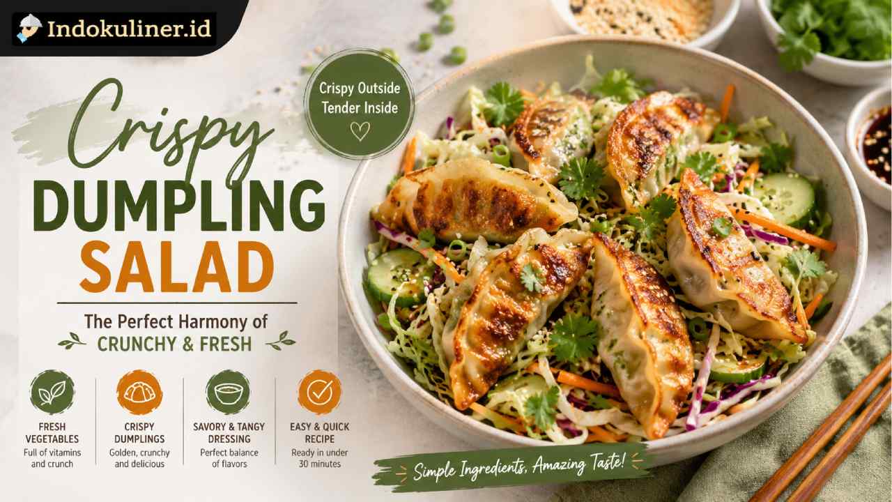 Resep Crispy Dumpling Salad, Perpaduan Renyah dan Segar