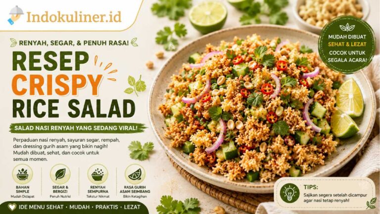 Resep Crispy Rice Salad yang Sedang Ramai Dibahas Pecinta Kuliner
