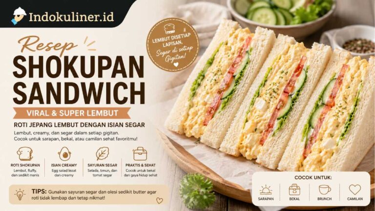 Resep Shokupan Sandwich Viral, Roti Jepang Lembut dengan Isian Segar