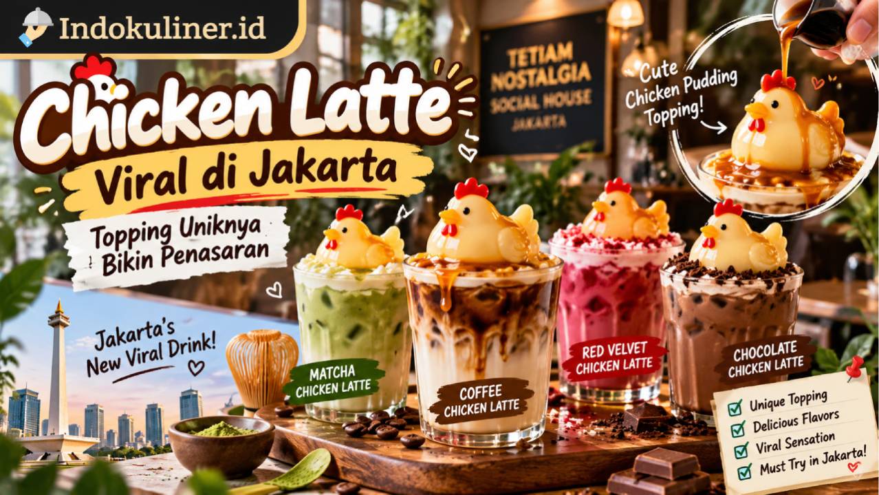 Chicken Latte Viral di Jakarta, Topping Uniknya Bikin Penasaran