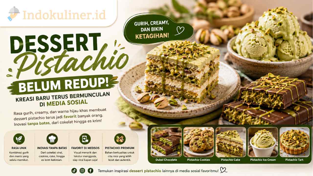 Dessert Pistachio Belum Redup, Kreasi Baru Terus Bermunculan di Media Sosial
