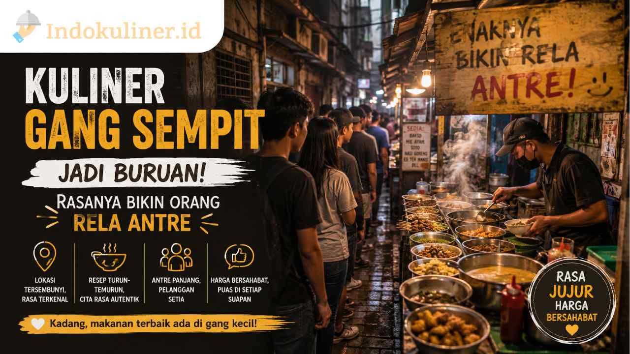Kuliner Gang Sempit Jadi Buruan, Rasanya Bikin Orang Rela Antre