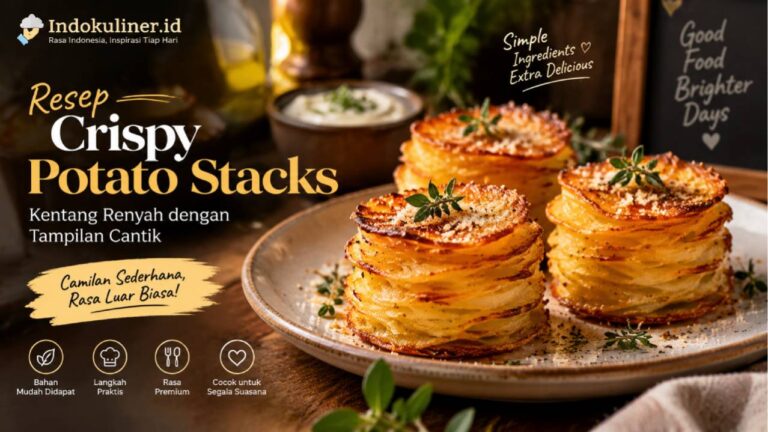 Resep Crispy Potato Stacks, Kentang Renyah dengan Tampilan Cantik