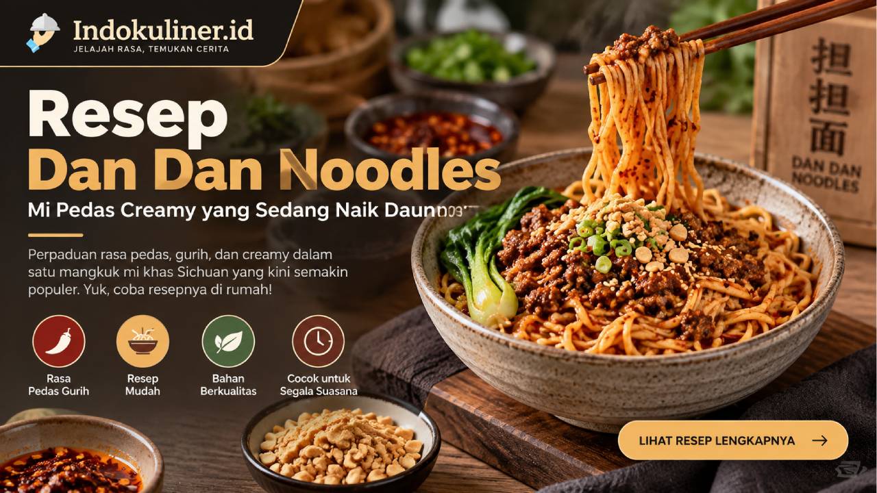 Resep Dan Dan Noodles, Mi Pedas Creamy yang Sedang Naik Daun