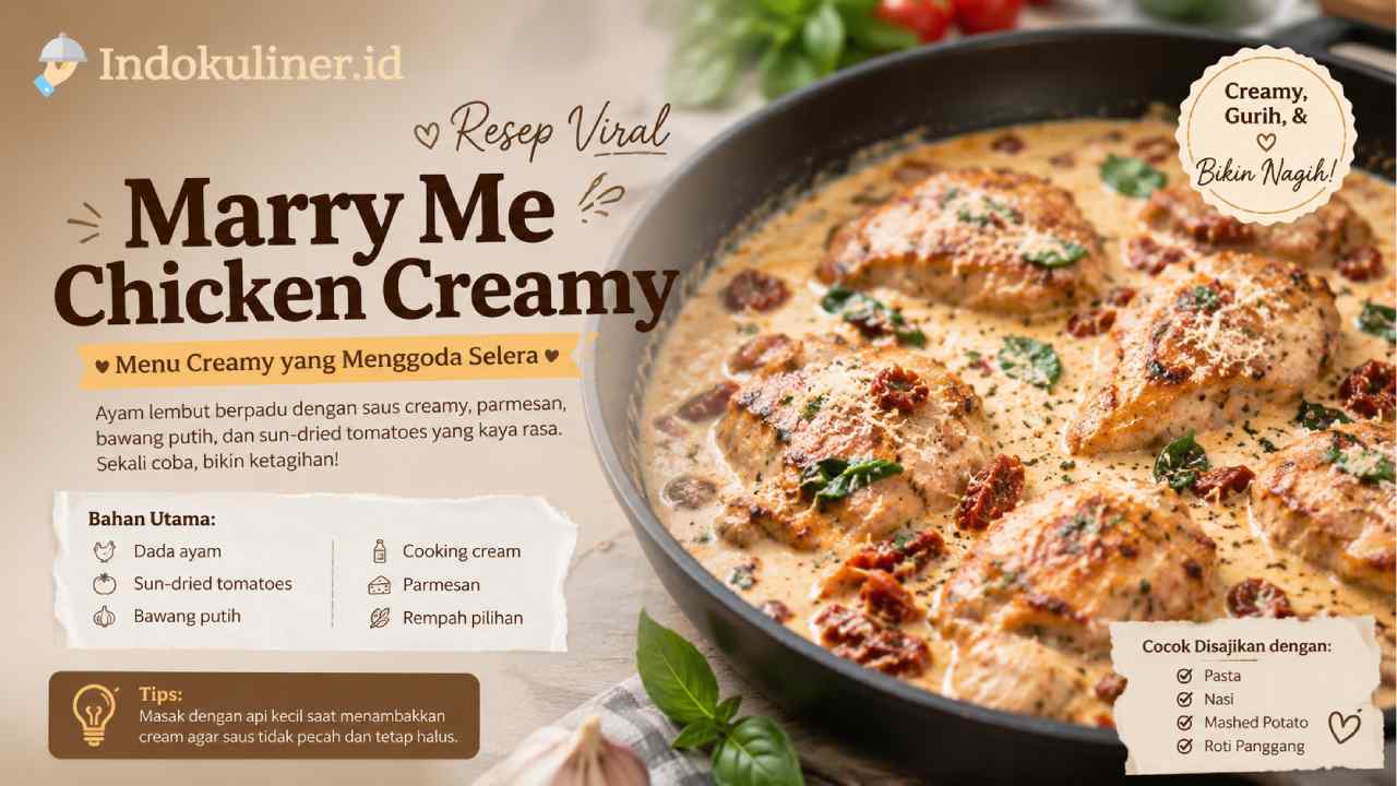 Resep Marry Me Chicken Creamy, Menu Viral yang Menggoda