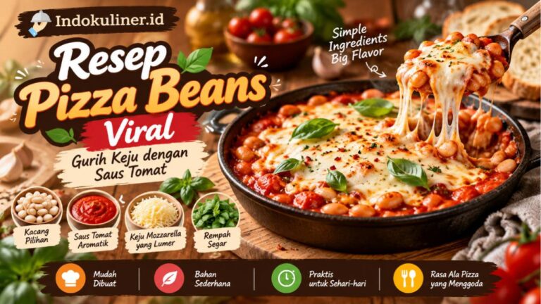 Resep Pizza Beans Viral, Gurih Keju dengan Saus Tomat