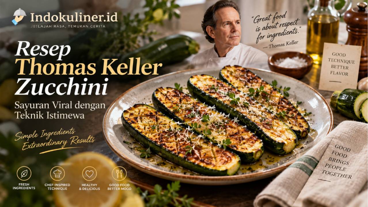 Resep Thomas Keller Zucchini, Sayuran Viral dengan Teknik Istimewa