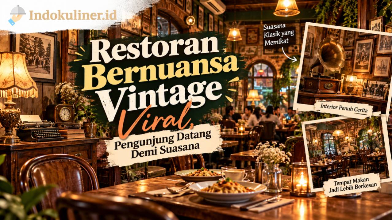 Restoran Bernuansa Vintage Viral, Pengunjung Datang Demi Suasana