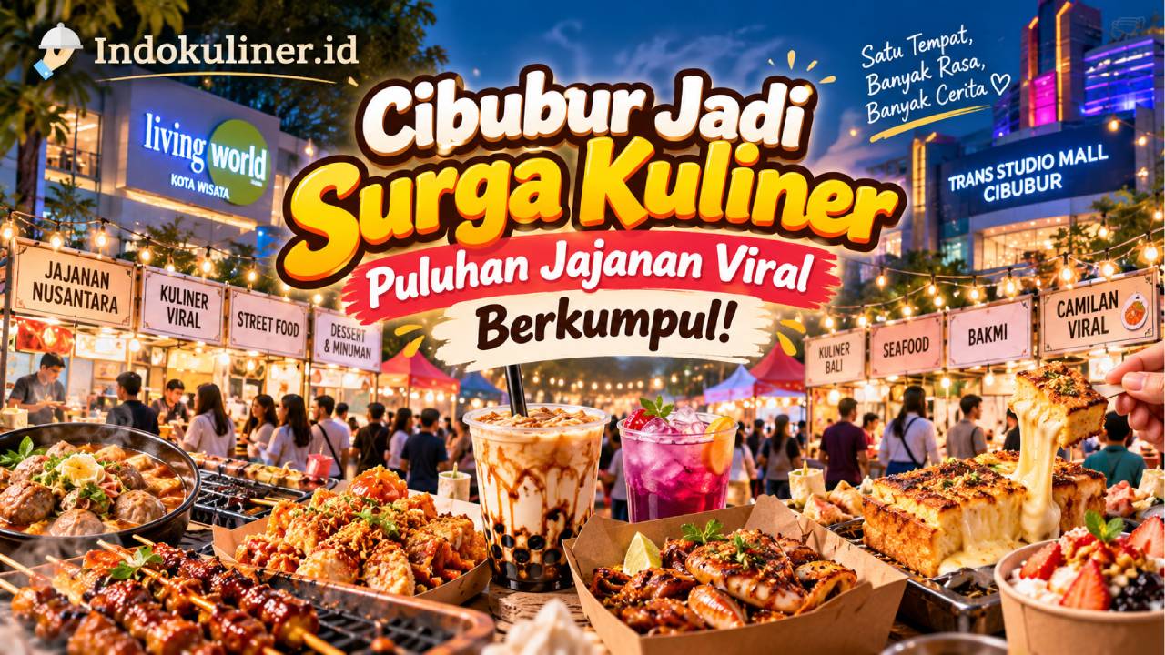 Cibubur Jadi Surga Kuliner, Puluhan Jajanan Viral Berkumpul