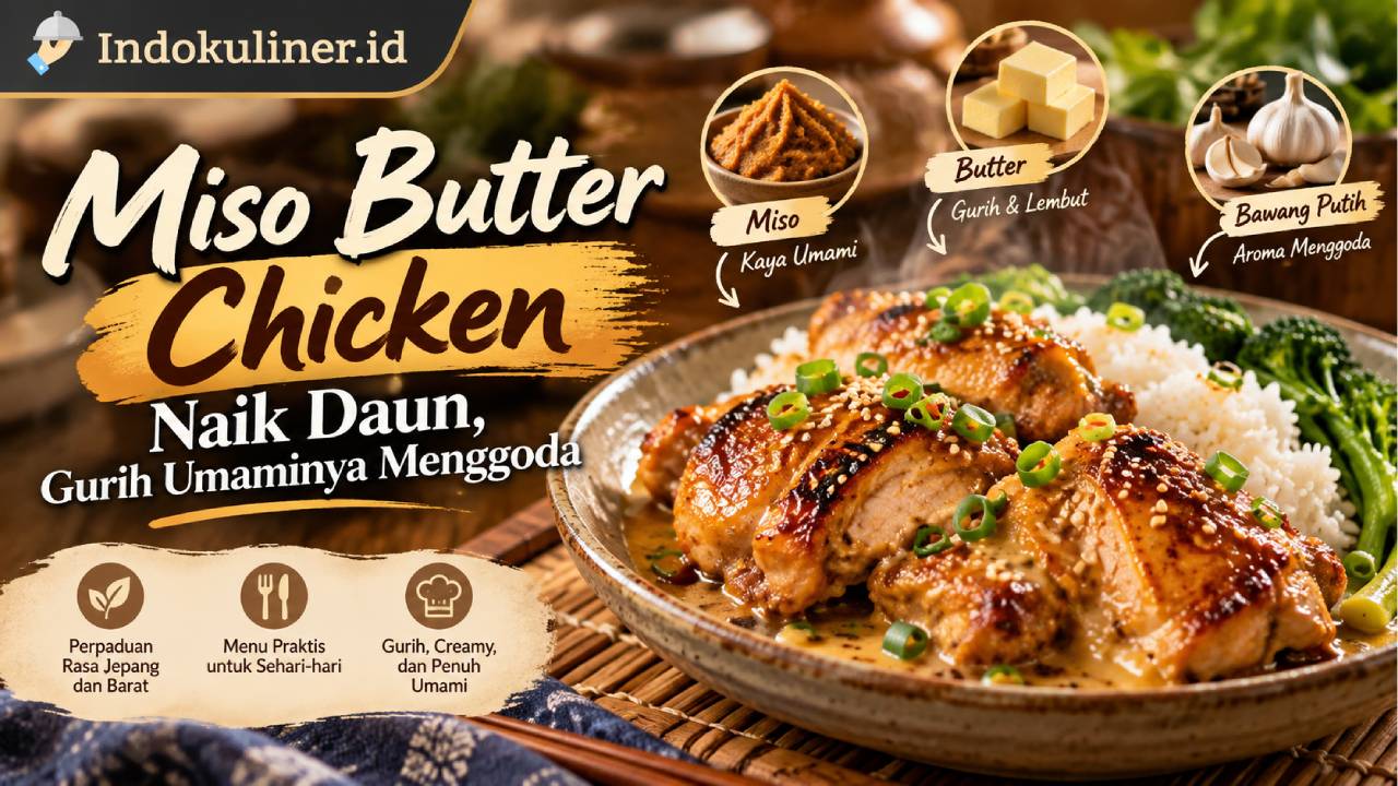 Miso Butter Chicken Naik Daun, Gurih Umaminya Menggoda