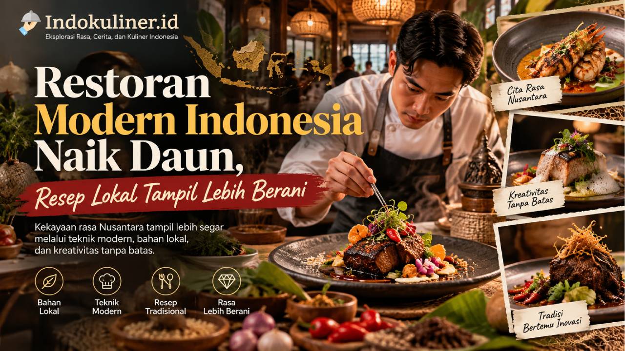 Restoran Modern Indonesia Naik Daun, Resep Lokal Tampil Lebih Berani