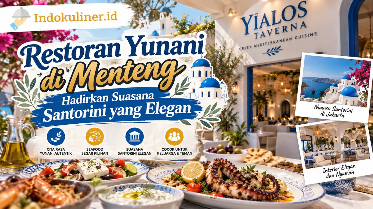 Restoran Yunani di Menteng Hadirkan Suasana Santorini yang Elegan
