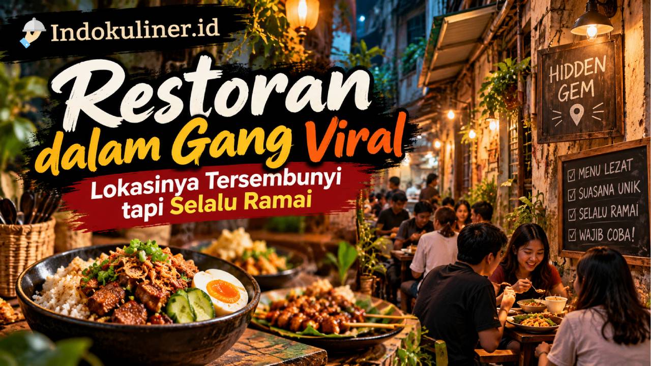Restoran dalam Gang Viral, Lokasinya Tersembunyi tapi Selalu Ramai